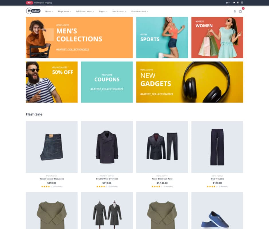 Fashion demo preview screenshot