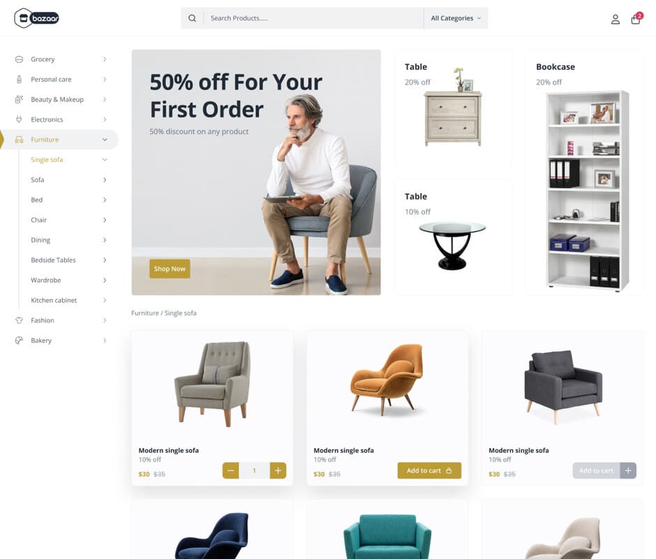 Furniture demo preview screenshot