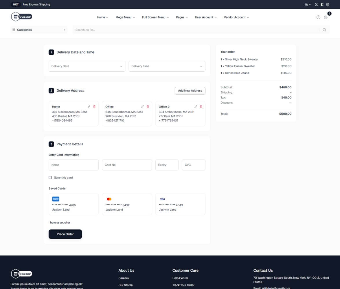 Checkout Alternative demo preview screenshot