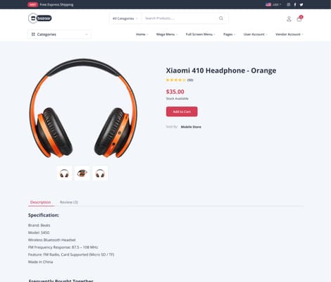 Product Details demo preview screenshot