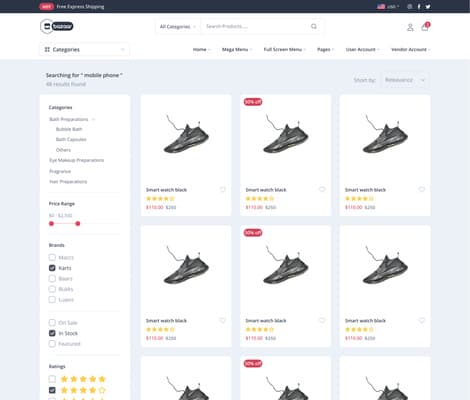 Search demo preview screenshot