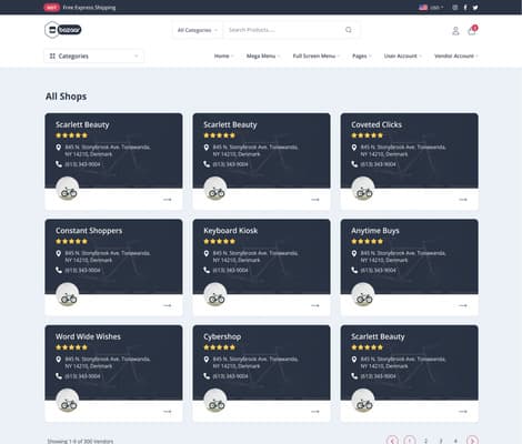 Shop List demo preview screenshot